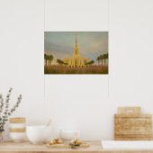 Red Cliffs Utah Temple Painting™ LDS アートポスター ポスター (キッチン)