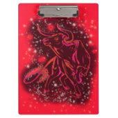 Red Clipboard Bull ランニングLouns At Starry Night クリップボード (正面)