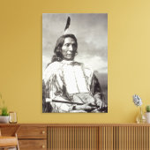 Red Cloud Chief (1822-1909) 1880 （b/w写真） キャンバスプリント (インサイチュ (リビング))