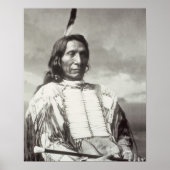 Red Cloud Chief (1822-1909) 1880 （b/w写真） ポスター (正面)