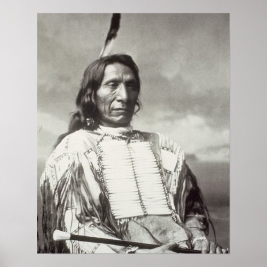Red Cloud Chief (1822-1909) 1880 （b/w写真） ポスター (正面)