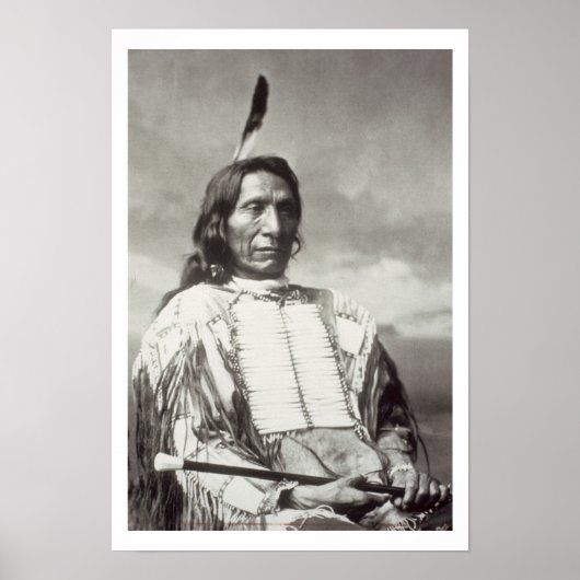 Red Cloud Chief (1822-1909) 1880 (b/w写真) ポスター (正面)