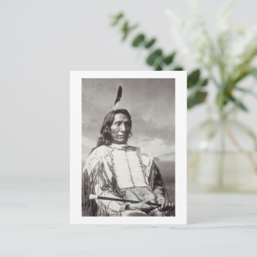 Red Cloud Chief (1822-1909) 1880 （b/w写真） ポストカード (スタンド正面)