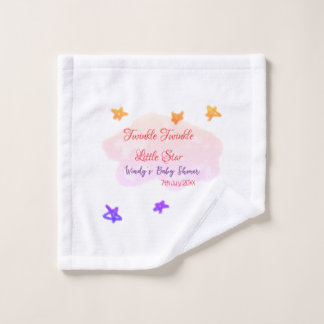 Red clouds twinkle Twinkle Little Star baby shower ウォッシュタオル