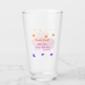 Red clouds twinkle Twinkle Little Star baby shower タンブラーグラス (裏面)