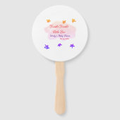 Red clouds twinkle Twinkle Little Star baby shower ハンドファン (裏面)