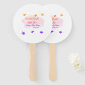 Red clouds twinkle Twinkle Little Star baby shower ハンドファン (正面&裏面)