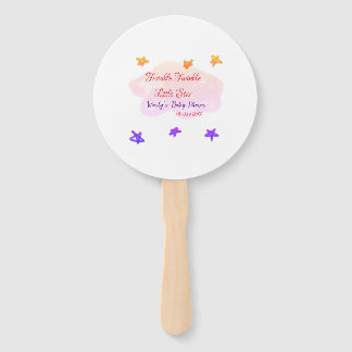 Red clouds twinkle Twinkle Little Star baby shower ハンドファン