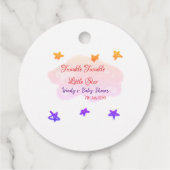 Red clouds twinkle Twinkle Little Star baby shower フェイバータグ (裏面)