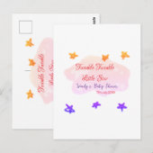 Red clouds twinkle Twinkle Little Star baby shower ポストカード (正面/裏面)