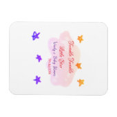 Red clouds twinkle Twinkle Little Star baby shower マグネット (横)