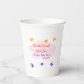 Red clouds twinkle Twinkle Little Star baby shower 紙コップ (裏面)