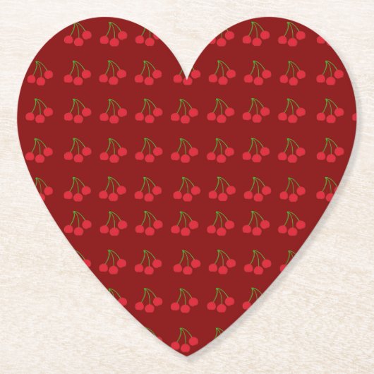 Red Coastersのさくらんぼ(Set of 6) ペーパーコースター (正面)
