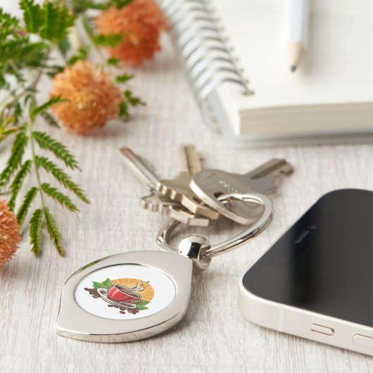 Red coffee cup キーホルダー (側面)