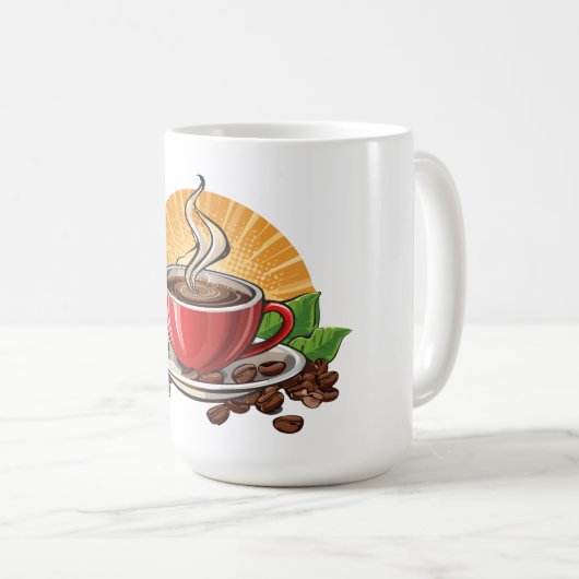 Red coffee cup コーヒーマグカップ (正面右)