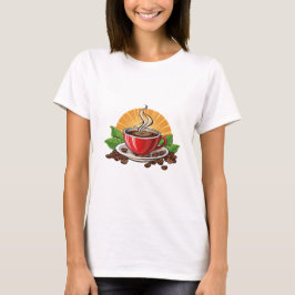 Red coffee cup tシャツ