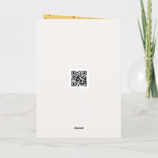 Red Coffee Mug With Autumn Leaves カード (裏面)