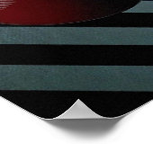 Red color Snooker ball ポスター (角)