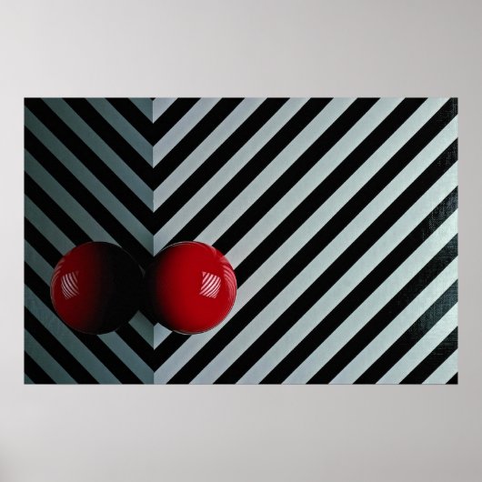 Red color Snooker ball ポスター (正面)