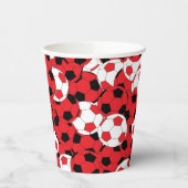 Red Colored Soccer Balls 紙コップ (左)