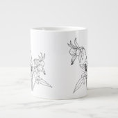 Red Columbine - Aquilegia canadensis - Native  ジャンボコーヒーマグカップ (正面)