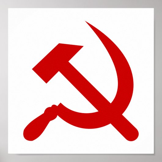 Red Communism hammer and sickle ポスター (正面)