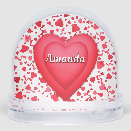 Red Confetti Hearts Personalized (裏面)