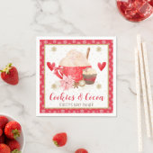 Red Cookies and Cocoa Baby Shower スタンダードカクテルナプキン (インサイチュ)