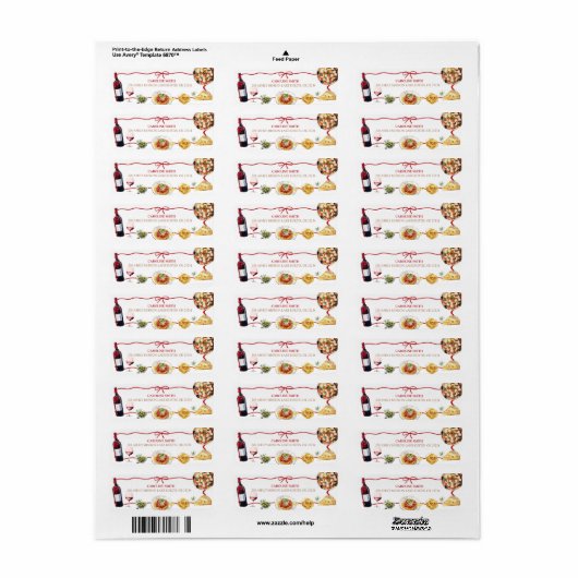 Red Coquette Bow That's Amore ラベル (フルシート)