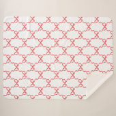 Red  Coquette Bow Trellis Christmas シェルパブランケット (正面(横))