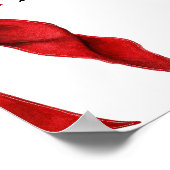 Red Coquette Bows Christmas Winter Bridal Welcome ポスター (角)