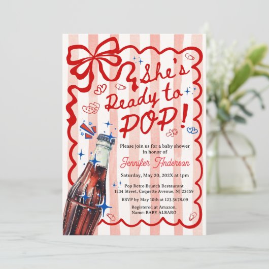 Red Coquette She is Ready to POP Invitation 招待状 (スタンド正面)