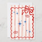 Red Coquette She is Ready to POP Invitation 招待状 (裏面)