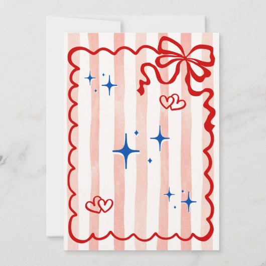 Red Coquette She is Ready to POP Invitation 招待状 (裏面)