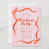 Red coquette Whimsical Hand Drawn Christmas  招待状 (正面)