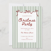 Red coquette Whimsical Hand Drawn Christmas Party 招待状 (正面)