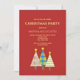 Red Corporate Christmas Party  招待状