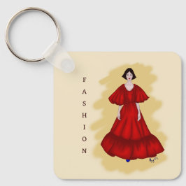 Red Couture Shape with Soft Yellow Atmosphere キーホルダー