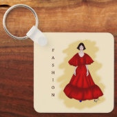 Red Couture Shape with Soft Yellow Atmosphere キーホルダー (正面)