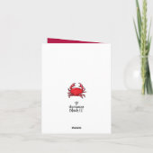 Red Crab sand Thank You Card サンキューカード (裏面)