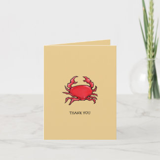 Red Crab sand Thank You Card サンキューカード