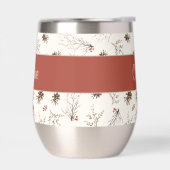 Red Cream Boho Watercolor Woodland Custom Name (左面)