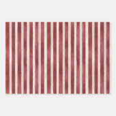 Red Cream Bow Christmas Round Ornament ラッピングペーパーシート (正面2)