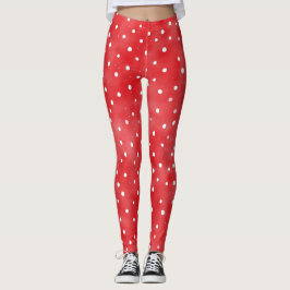 Red Cream Dots レギンス