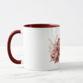 Red Cream Flowers マグカップ (左)