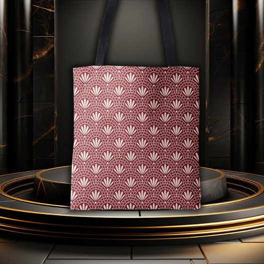 Red & Cream Gatsby Glamour トートバッグ