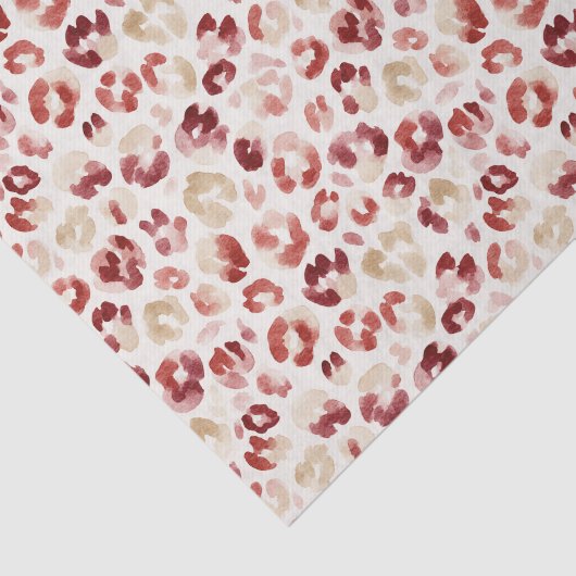 Red Cream Leopard Animal Print 薄葉紙 (詳細)