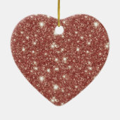 Red Cream Leopard Animal Print Christmas セラミックオーナメント (裏面)