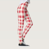 Red Cream Plaid Stripes   レギンス (右)