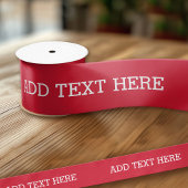 Red Create Your Own - Make It Your カスタムOwn文字 サテンリボン